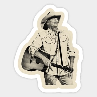 Alan jackson 70s Black Sticker